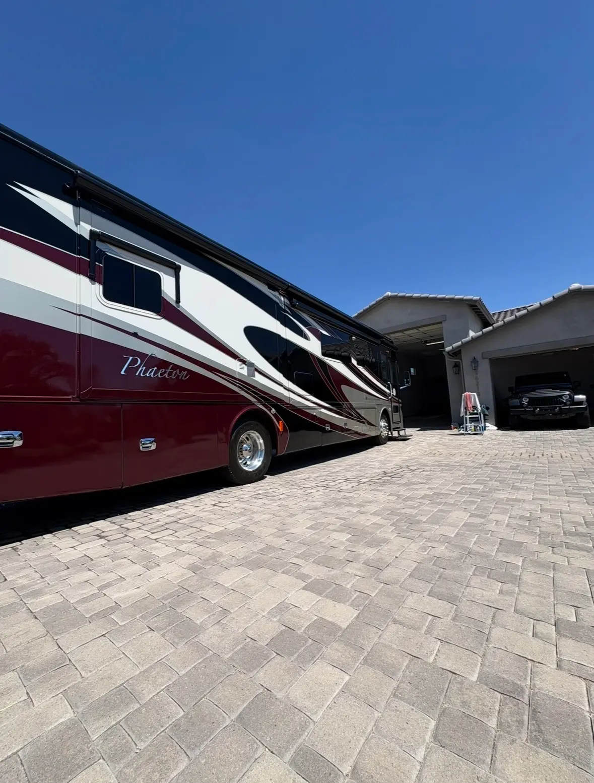 Motorhome RV detail service Phoenix AZ — Tiffin Phaeton